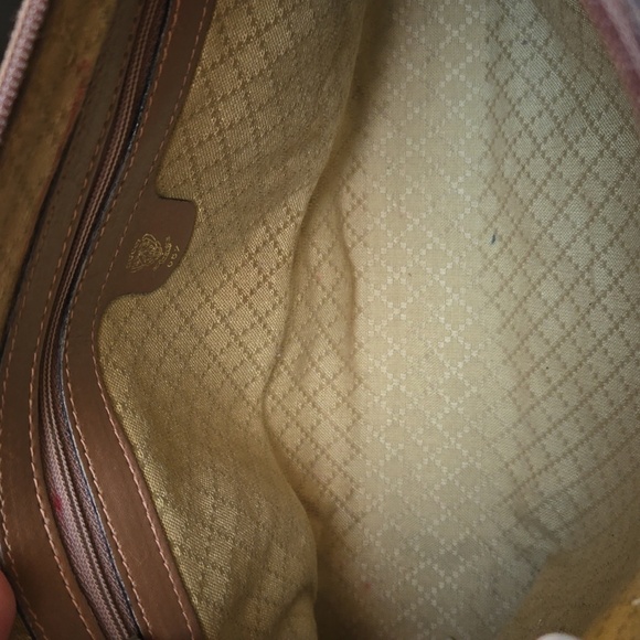 Vintage Gucci Beige/ Tan/Brown Monogram Leather Shoulder/Crossbody - Picture 10 of 17